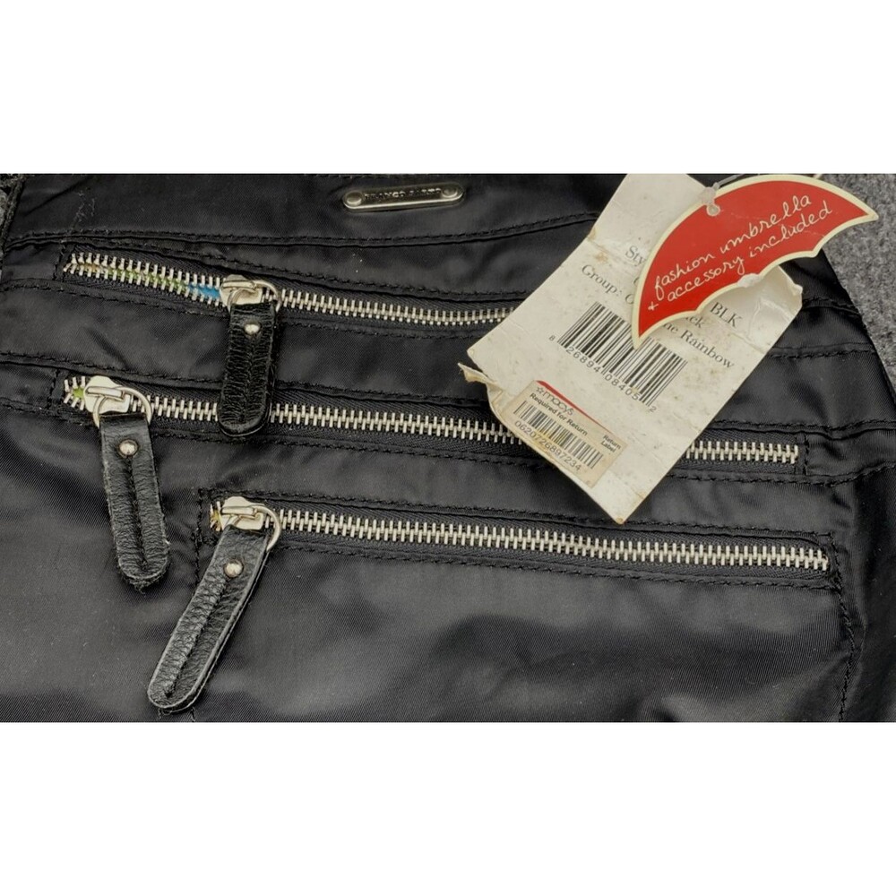 Franco Sarto Organization Over The Rainbow Black Crossbody Bag NWT Travel Retro - Picture 5 of 16